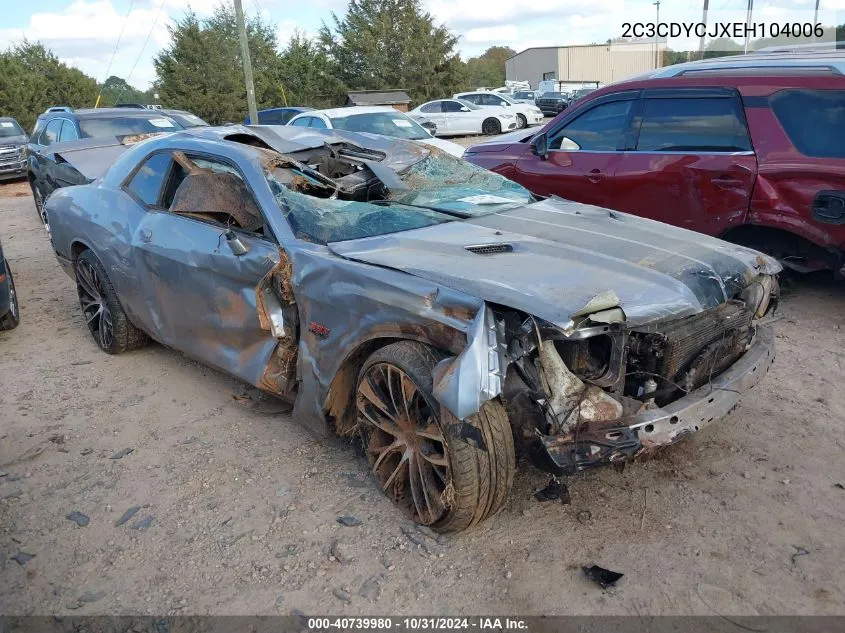 2014 Dodge Challenger Srt8 VIN: 2C3CDYCJXEH104006 Lot: 40739980