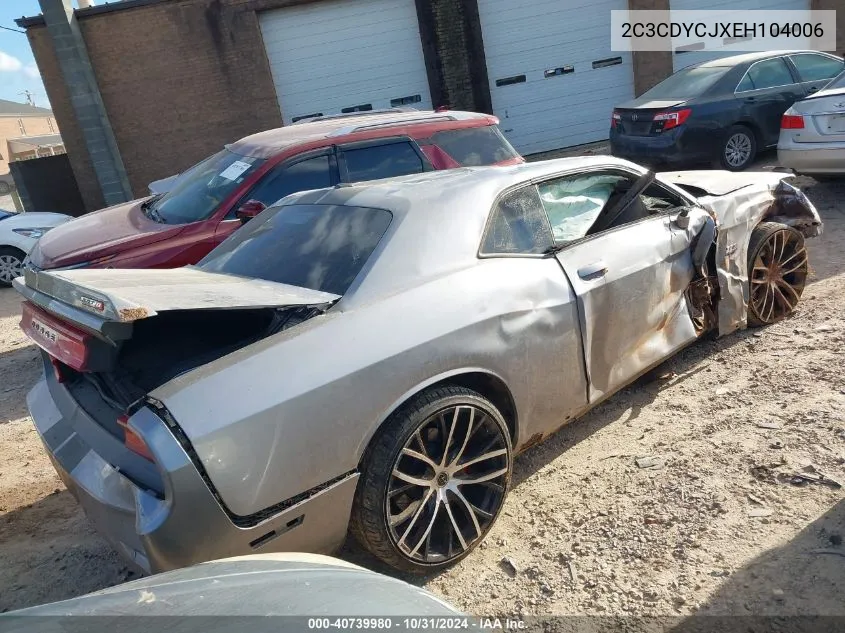 2014 Dodge Challenger Srt8 VIN: 2C3CDYCJXEH104006 Lot: 40739980