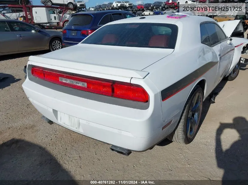 2014 Dodge Challenger R/T Plus VIN: 2C3CDYBT0EH251728 Lot: 40761282