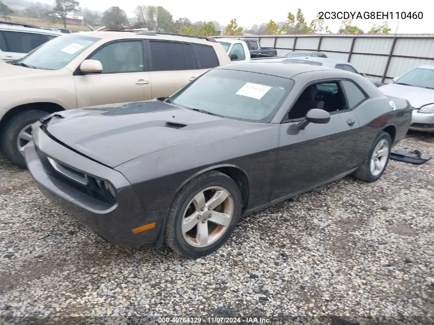 2014 Dodge Challenger Sxt VIN: 2C3CDYAG8EH110460 Lot: 40764329