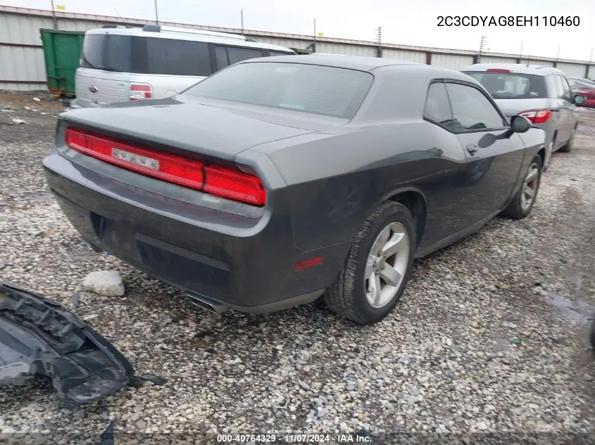 2014 Dodge Challenger Sxt VIN: 2C3CDYAG8EH110460 Lot: 40764329