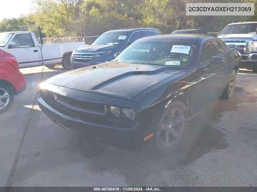 2014 Dodge Challenger Sxt VIN: 2C3CDYAGXEH213069 Lot: 40780419