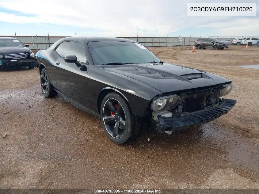 2014 Dodge Challenger Sxt VIN: 2C3CDYAG9EH210020 Lot: 40795995