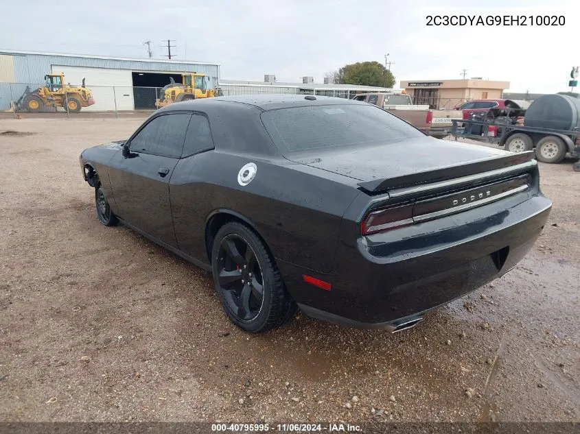 2014 Dodge Challenger Sxt VIN: 2C3CDYAG9EH210020 Lot: 40795995