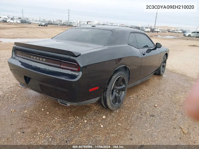 2014 Dodge Challenger Sxt VIN: 2C3CDYAG9EH210020 Lot: 40795995