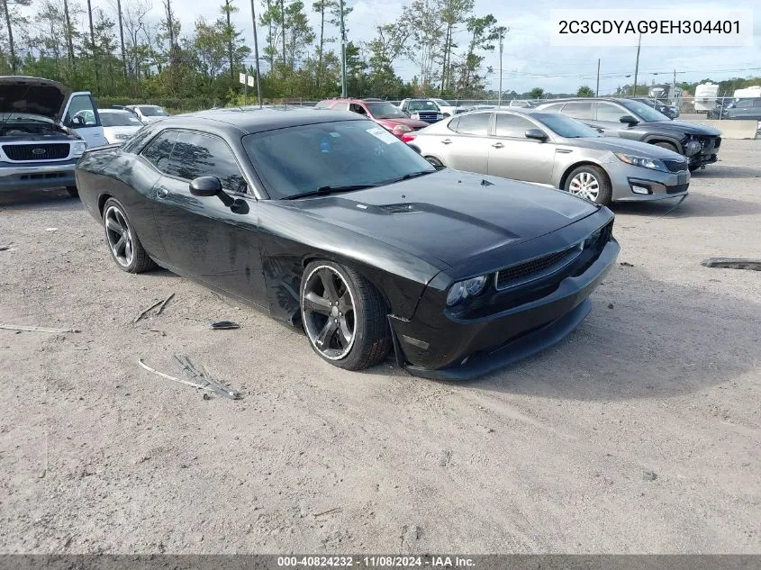 2014 Dodge Challenger Sxt Plus VIN: 2C3CDYAG9EH304401 Lot: 40824232