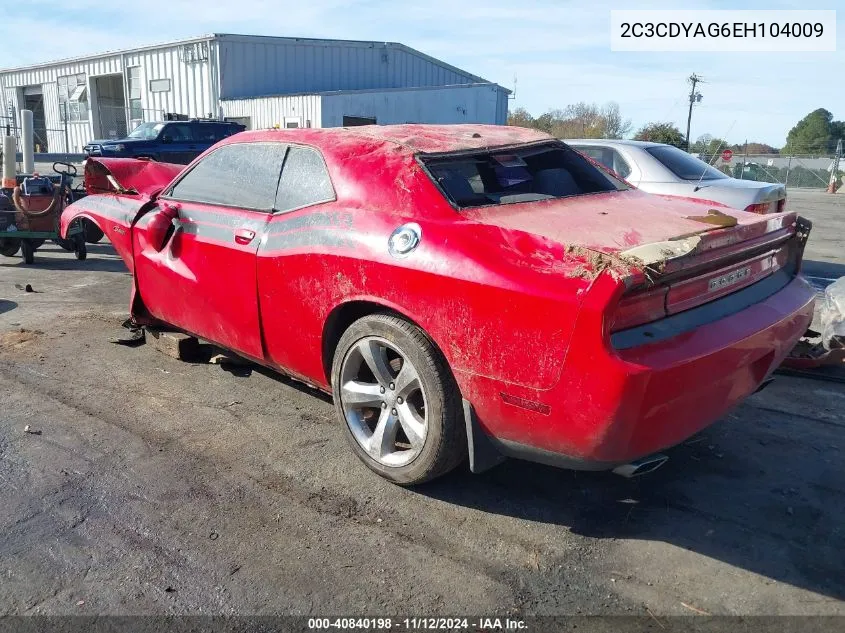 2014 Dodge Challenger Sxt Plus VIN: 2C3CDYAG6EH104009 Lot: 40840198