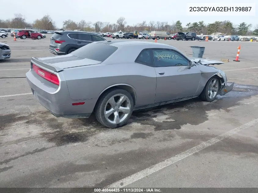 2C3CDYAG2EH139887 2014 Dodge Challenger Sxt Plus