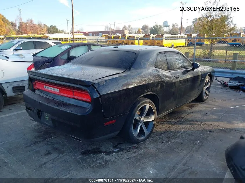 2C3CDYAGXEH293165 2014 Dodge Challenger Sxt