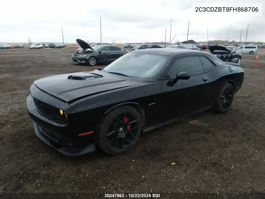 2015 Dodge Challenger Sxt Plus VIN: 2C3CDZBT8FH868706 Lot: 30047962