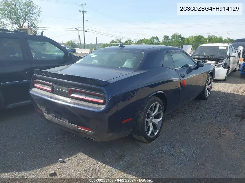 2015 Dodge Challenger Sxt Plus VIN: 2C3CDZBG4FH914129 Lot: 39255759