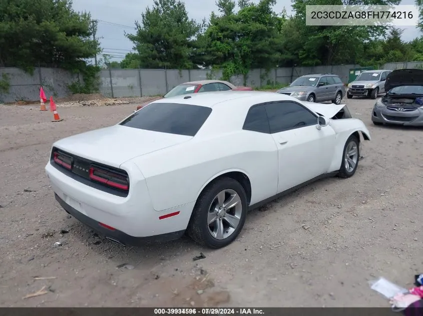 2015 Dodge Challenger Sxt VIN: 2C3CDZAG8FH774216 Lot: 39934596