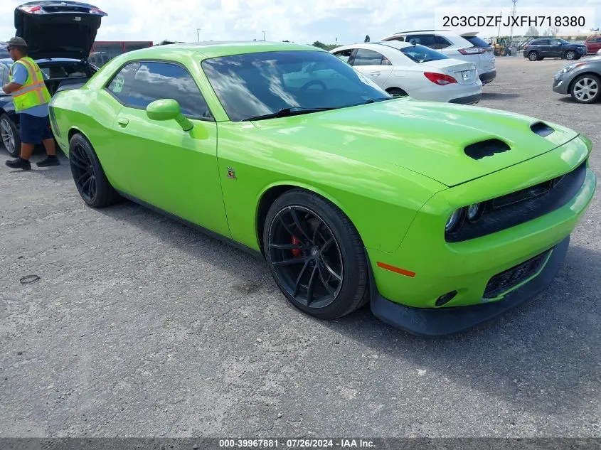 2015 Dodge Challenger R/T Scat Pack VIN: 2C3CDZFJXFH718380 Lot: 39967881