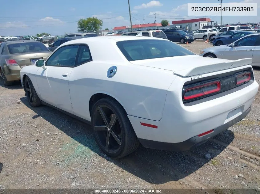 2015 Dodge Challenger Sxt Plus VIN: 2C3CDZBG4FH733905 Lot: 40003245