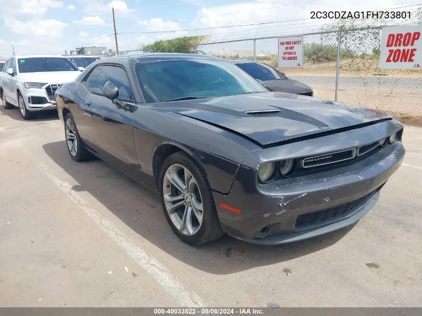 2015 Dodge Challenger Sxt VIN: 2C3CDZAG1FH733801 Lot: 40033522