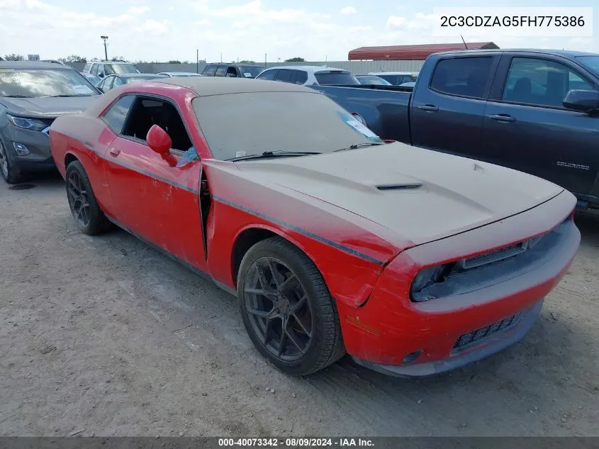 2015 Dodge Challenger Sxt VIN: 2C3CDZAG5FH775386 Lot: 40073342