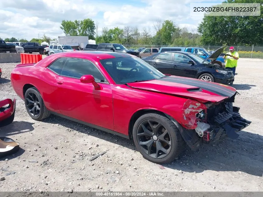 2015 Dodge Challenger Sxt Plus VIN: 2C3CDZBG4FH822387 Lot: 40151984