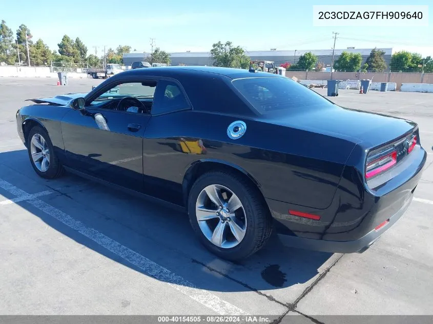 2C3CDZAG7FH909640 2015 Dodge Challenger Sxt