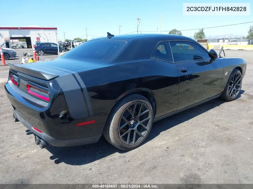 2015 Dodge Challenger R/T Scat Pack VIN: 2C3CDZFJ1FH842828 Lot: 40169657