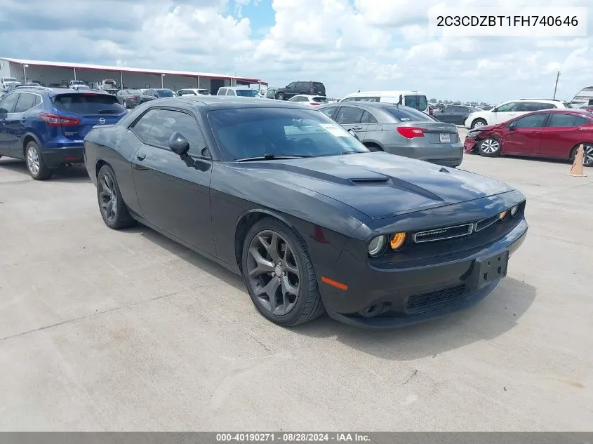 2015 Dodge Challenger R/T Plus VIN: 2C3CDZBT1FH740646 Lot: 40190271