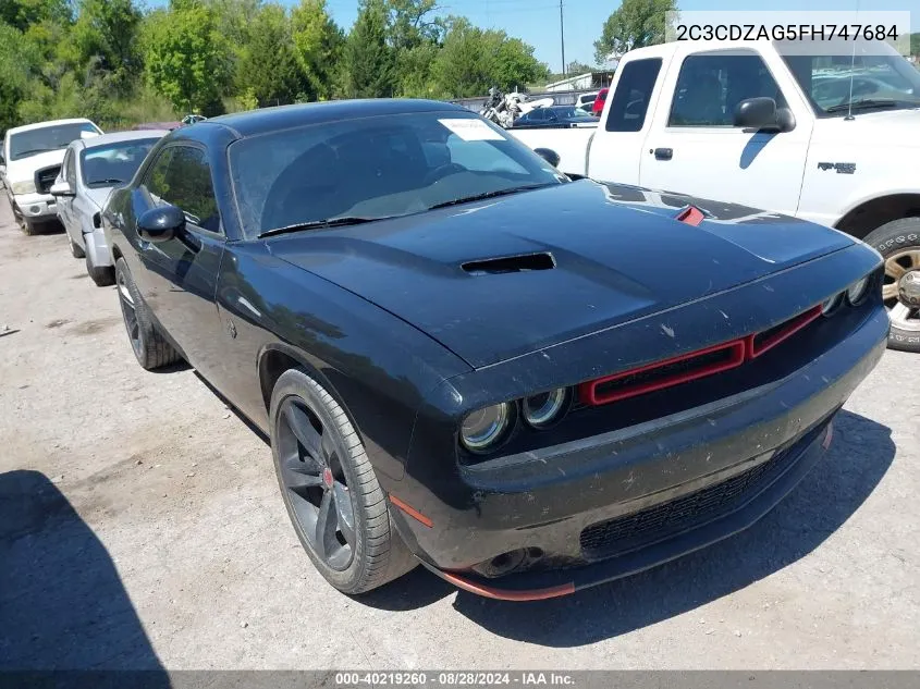 2015 Dodge Challenger Sxt VIN: 2C3CDZAG5FH747684 Lot: 40219260