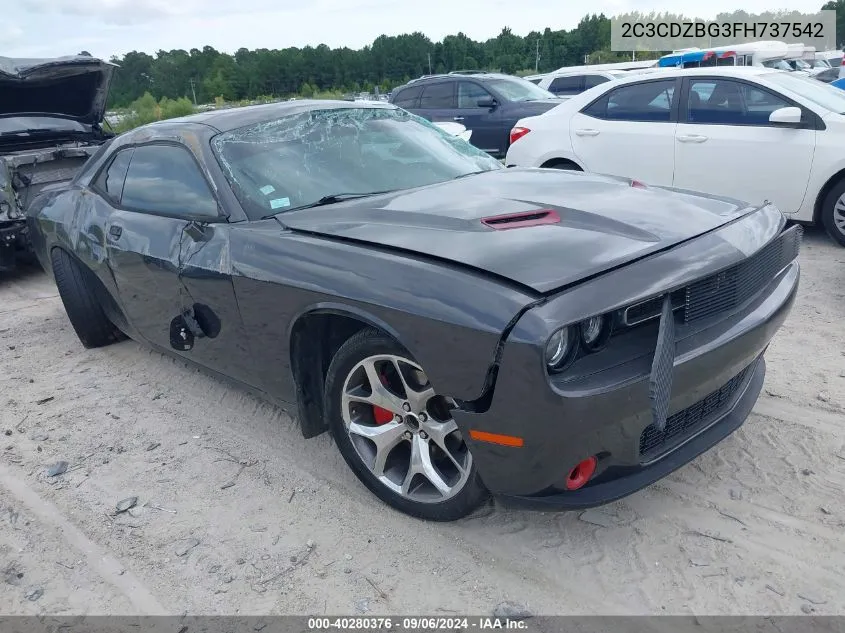 2015 Dodge Challenger Sxt Plus VIN: 2C3CDZBG3FH737542 Lot: 40280376