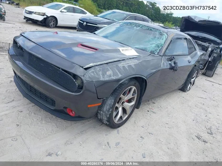 2015 Dodge Challenger Sxt Plus VIN: 2C3CDZBG3FH737542 Lot: 40280376