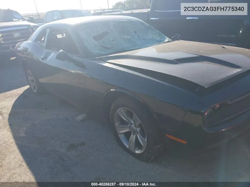 2015 Dodge Challenger Sxt VIN: 2C3CDZAG3FH775340 Lot: 40286257