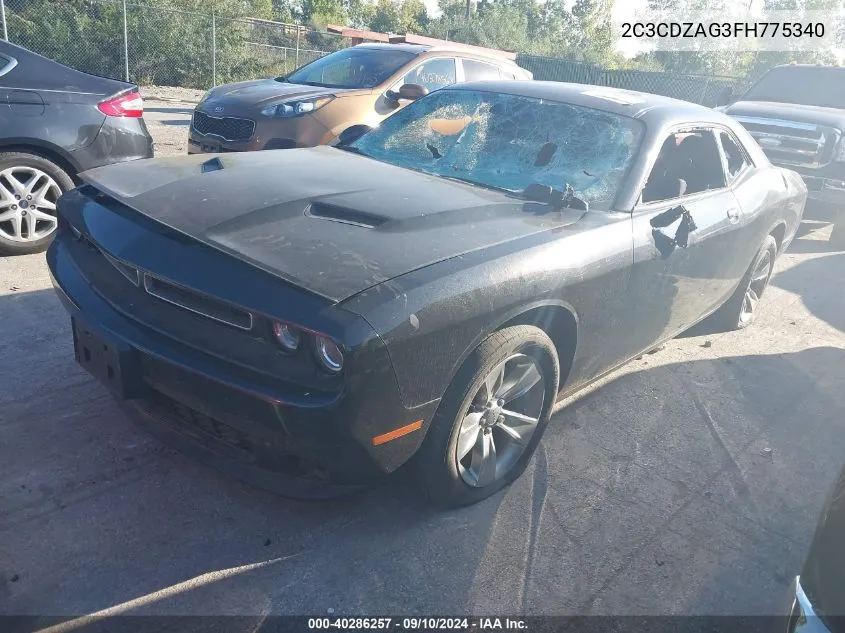 2015 Dodge Challenger Sxt VIN: 2C3CDZAG3FH775340 Lot: 40286257