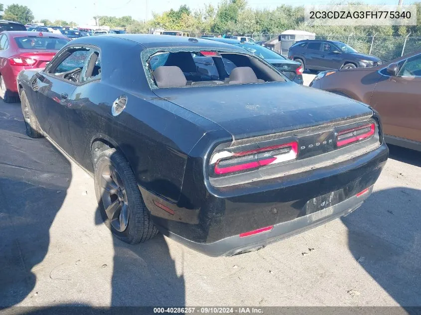 2C3CDZAG3FH775340 2015 Dodge Challenger Sxt