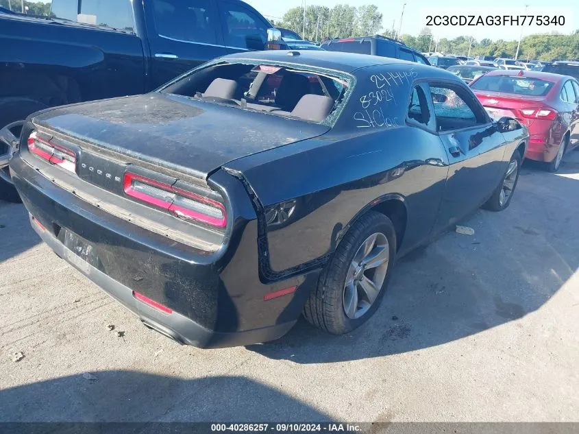 2015 Dodge Challenger Sxt VIN: 2C3CDZAG3FH775340 Lot: 40286257