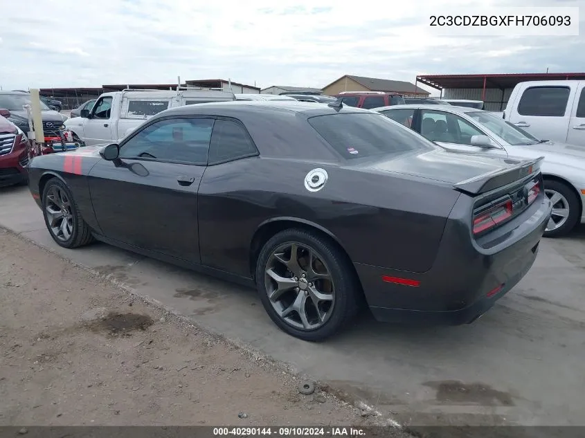 2C3CDZBGXFH706093 2015 Dodge Challenger Sxt Plus