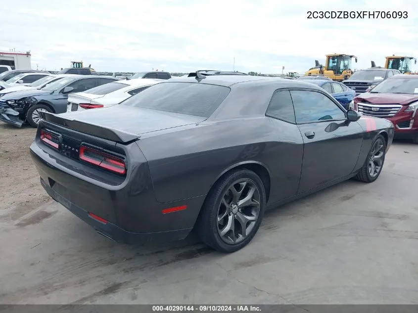 2015 Dodge Challenger Sxt Plus VIN: 2C3CDZBGXFH706093 Lot: 40290144