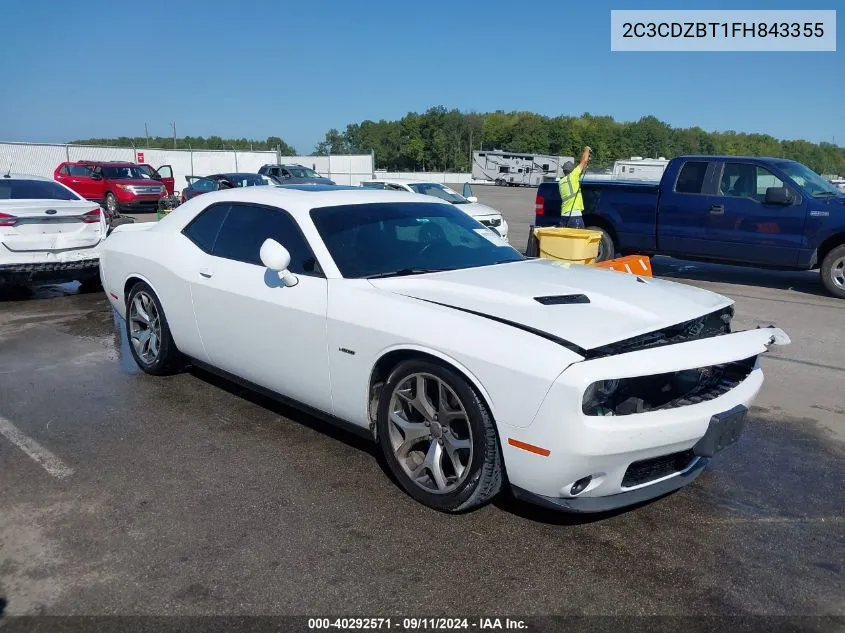 2C3CDZBT1FH843355 2015 Dodge Challenger R/T Plus