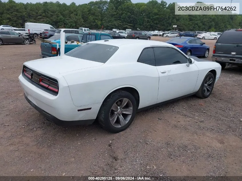 2C3CDZAG9FH764262 2015 Dodge Challenger Sxt