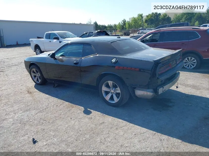 2015 Dodge Challenger Sxt VIN: 2C3CDZAG4FH789117 Lot: 40299872