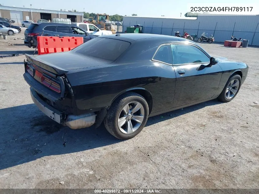 2015 Dodge Challenger Sxt VIN: 2C3CDZAG4FH789117 Lot: 40299872