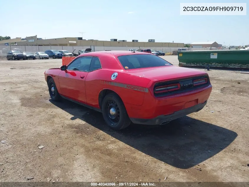 2C3CDZAG9FH909719 2015 Dodge Challenger Sxt