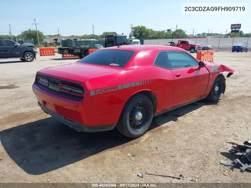 2C3CDZAG9FH909719 2015 Dodge Challenger Sxt