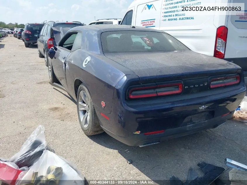 2C3CDZAG4FH900863 2015 Dodge Challenger Sxt