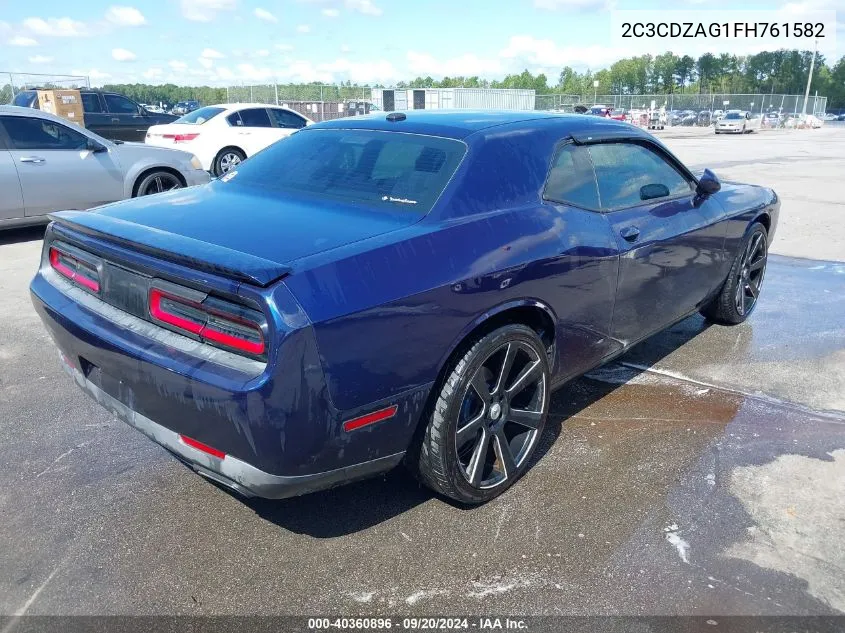 2015 Dodge Challenger Sxt VIN: 2C3CDZAG1FH761582 Lot: 40360896