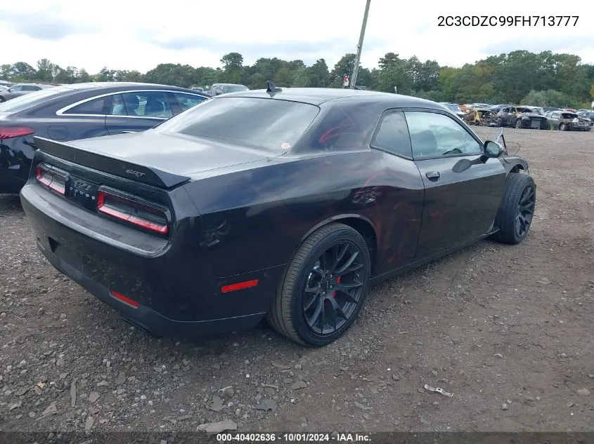 2015 Dodge Challenger Srt Hellcat VIN: 2C3CDZC99FH713777 Lot: 40402636