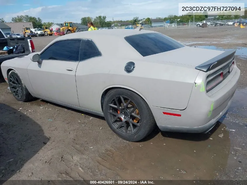 2015 Dodge Challenger Srt Hellcat VIN: 2C3CDZC97FH727094 Lot: 40426501