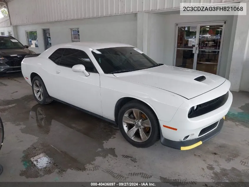 2015 Dodge Challenger Sxt VIN: 2C3CDZAG3FH821068 Lot: 40436897