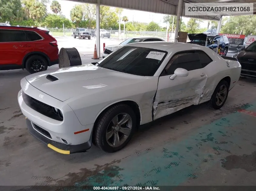 2015 Dodge Challenger Sxt VIN: 2C3CDZAG3FH821068 Lot: 40436897