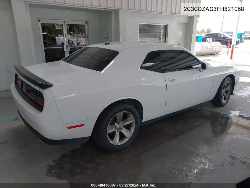 2015 Dodge Challenger Sxt VIN: 2C3CDZAG3FH821068 Lot: 40436897