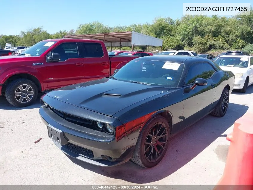 2015 Dodge Challenger Sxt VIN: 2C3CDZAG3FH727465 Lot: 40447125