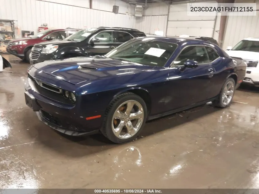 2015 Dodge Challenger Sxt VIN: 2C3CDZAG1FH712155 Lot: 40535695