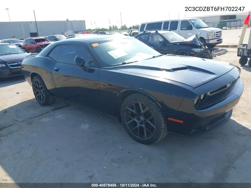 2015 Dodge Challenger R/T Plus VIN: 2C3CDZBT6FH702247 Lot: 40579456