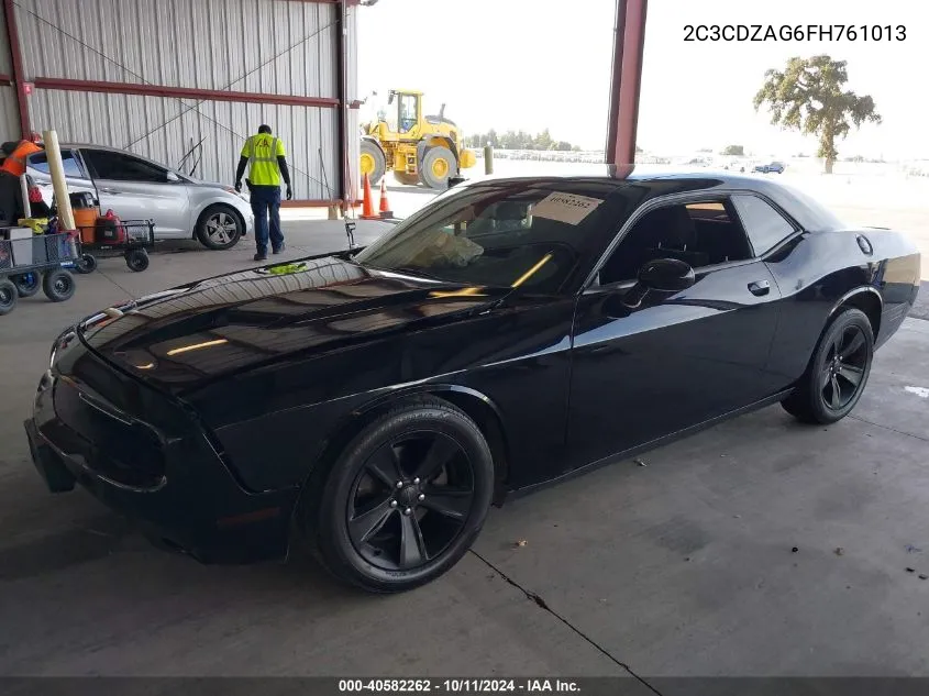 2015 Dodge Challenger Sxt VIN: 2C3CDZAG6FH761013 Lot: 40582262